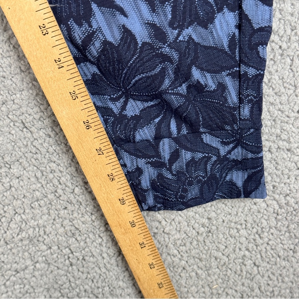 Athleta Pants Womens Size 6T Blue Floral Trekkie North Jogger Textured Ankle NWT - Picture 9 of 16